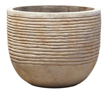 Dehner Terrakotta-Topf Stripe, rund