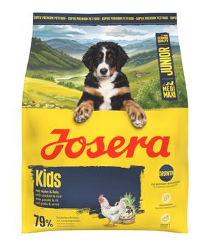 Josera Trockenfutter für Hunde Kids Medi/Maxi Junior, Huhn & Reis