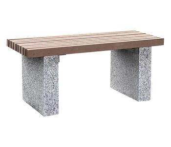 Dehner Granit-Gartenbank, 2-Sitzer