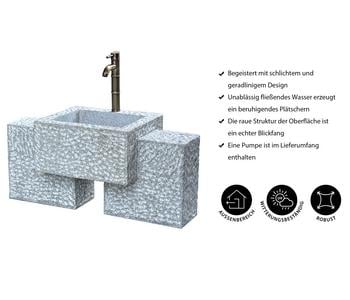 Dehner Granit-Gartenbrunnen Gmunden, ca. B95/H75/T45 cm