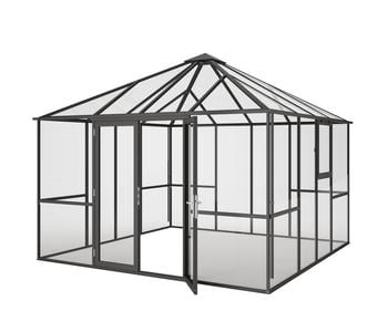 KGT Gewächshaus-Pavillon PaviLux 3,50 x 3,50 m ESG/HKP, ca. B350/H302/T350 cm