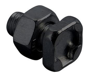 Vitavia Aluschrauben- & Mutternsatz, quadratisch, schwarz