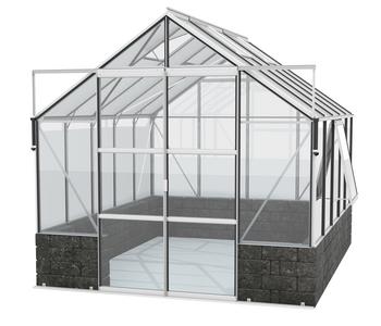 Vitavia Gewächshaus Cassiopeia 8300 ESG/HKP, inkl. Sockelmauer Basalt