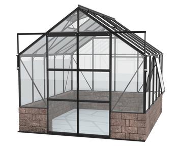 Vitavia Gewächshaus Cassiopeia 8300 ESG, inkl. Sockelmauer Herbstlaub