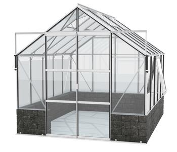 Vitavia Gewächshaus Cassiopeia 8300 ESG/NSG, inkl. Sockelmauer Basalt