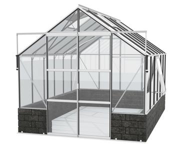 Vitavia Gewächshaus Cassiopeia 9900 ESG, inkl. Sockelmauer Basalt