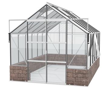 Vitavia Gewächshaus Cassiopeia 9900 ESG, inkl. Sockelmauer Herbstlaub