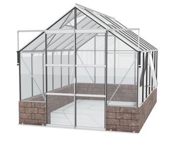 Vitavia Gewächshaus Cassiopeia 9900 ESG/HKP, inkl. Sockelmauer Herbstlaub