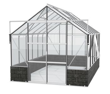 Vitavia Gewächshaus Cassiopeia 9900 ESG/NSG, inkl. Sockelmauer Basalt