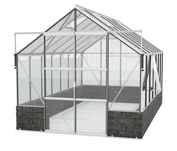 Vitavia Gewächshaus Cassiopeia 11500 ESG/HKP, inkl. Sockelmauer Basalt