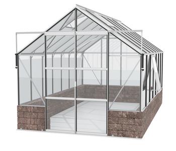 Vitavia Gewächshaus Cassiopeia 11500 ESG/HKP, inkl. Sockelmauer Herbstlaub