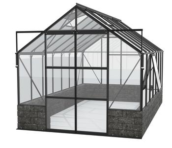 Vitavia Gewächshaus Cassiopeia 11500 ESG, inkl. Sockelmauer Basalt