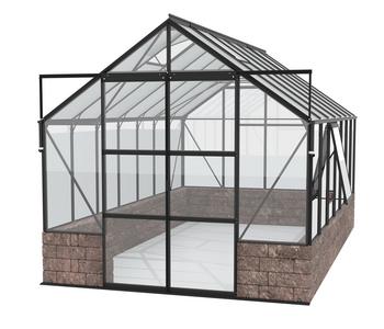 Vitavia Gewächshaus Cassiopeia 11500 ESG/HKP, inkl. Sockelmauer Herbstlaub