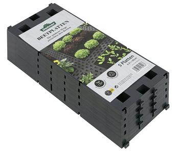 Dehner Beetplatten für den Garten, anthrazit, 5 Stk.