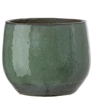 Dehner Keramik-Übertopf Aquaris, bauchig, grün