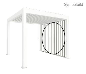 Biohort Lamellenseitenwand für Pergolen 2,5 m, ca. B245,7/H235/T10,3 cm