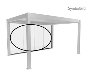 Biohort Glasschiebewand für Pergolen Klarglas 3 m, ca. B272/H234,9/T6,9 cm