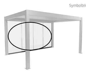Biohort Glasschiebewand für Pergolen Klarglas 3,5 m, ca. B327,5/H234,9/T6,9 cm