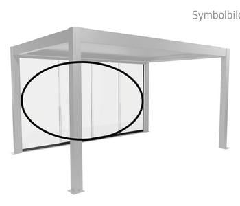 Biohort Glasschiebewand für Pergolen Klarglas 4 m, ca. B364,5/H234,9/T9 cm