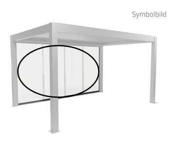 Biohort Glasschiebewand für Pergolen Klarglas 4 m, ca. B364,5/H234,9/T9 cm