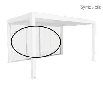 Biohort Glasschiebewand für Pergolen Klarglas 4 m, ca. B364,5/H234,9/T9 cm