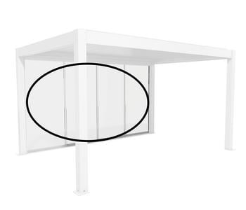 Biohort Glasschiebewand für Pergolen Klarglas 4,5 m, ca. B420/H234,9/T9 cm