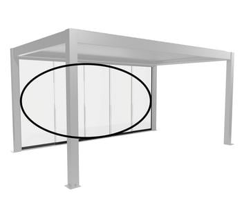 Biohort Glasschiebewand für Pergolen Klarglas 5 m, ca. B475,5/H234,9/T6,9 cm