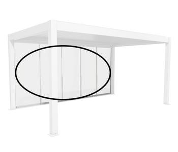 Biohort Glasschiebewand für Pergolen Klarglas 5 m, ca. B475,5/H234,9/T6,9 cm