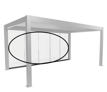 Biohort Glasschiebewand für Pergolen Klarglas 5,5 m, ca. B512,5/H234,9/T6,9 cm