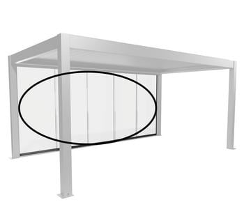 Biohort Glasschiebewand für Pergolen Klarglas 5,5 m, ca. B512,5/H234,9/T6,9 cm