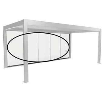 Biohort Glasschiebewand für Pergolen Klarglas 6 m, ca. B568/H234,9/T6,9 cm