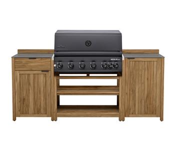 garbou Outdoor-Küche mit Grill, ca. B214/H115,8/T63,5 cm