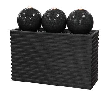 Dehner Polyethylen-Gartenbrunnen Tribola, solarfähig, ca. H86 cm