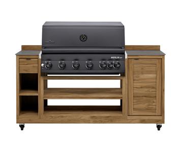 garbou Outdoor-Küche Trolley mit Grill, ca. B171/H121/T62 cm