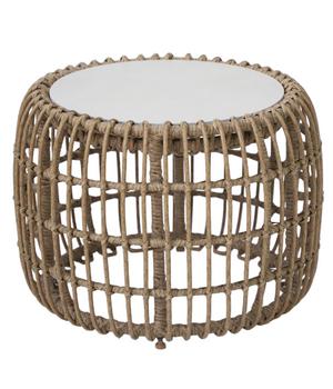 Royal Garden Geflecht-Beistelltisch Norden, ca. Ø57/H42 cm