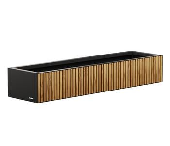 Herstera Metall-Pflanzkasten Deco Planter Xic, rechteckig, schwarz/natur