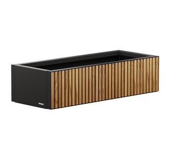 Herstera Metall-Pflanzkasten Deco Planter Xic, rechteckig, schwarz/natur