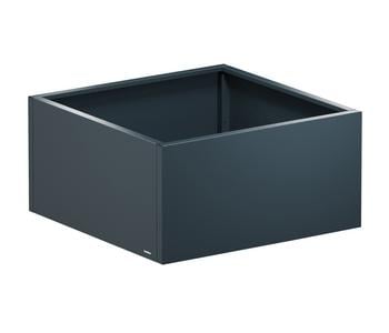Herstera Metall-Pflanzkasten Cube Low, quadratisch, anthrazit, ca. B100/H50/T100 cm
