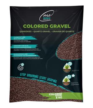Me Aquaristic Farbkies Me Colored Gravel, Mocha Brown, 2-3 mm, 5 kg