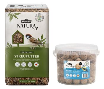 Dehner Natura Premium Wildvogelfutter-Set, Meisenknödel & Streufutter, 2-teilig