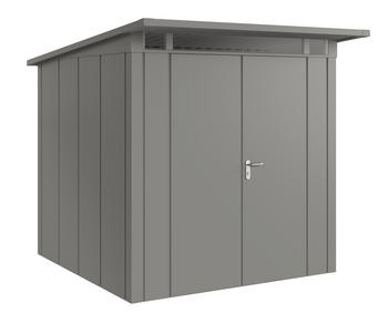 Hörmann Metallgerätehaus Juno JPD5 L-Sk Motiv Design mit Doppeltür, ca. B229/H224/T262 cm