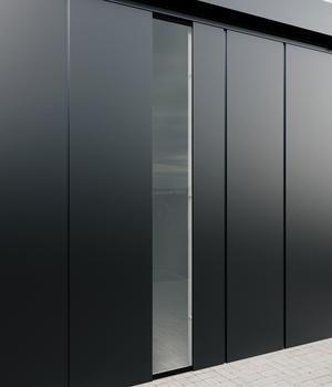 Hörmann Juno VSG-Echtglas Wandelement M/L-Sk, anthrazit, ca. B50/H208 cm