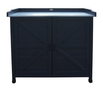 Habau Holz-Gartenschrank Roger, anthrazit, ca. B98/H95/T48 cm