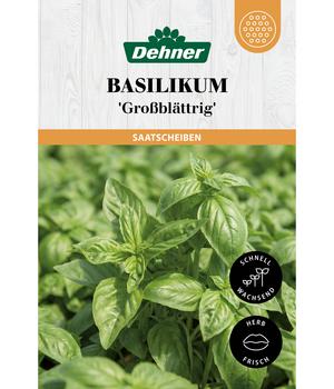Dehner Saatscheiben Basilikum 'Großblättrig', 3 Stück à Ø 8 cm
