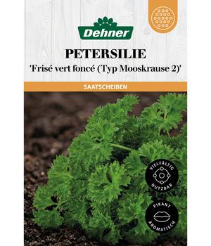 Dehner Saatscheiben Petersilie 'Frisé vert foncé (Typ Mooskrause 2)', 3 Stück à Ø 8 cm