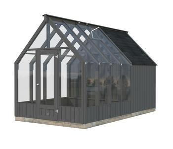 Palmako Gewächshaus Emilia mit Anbau, ca. B240/H286/T456 cm