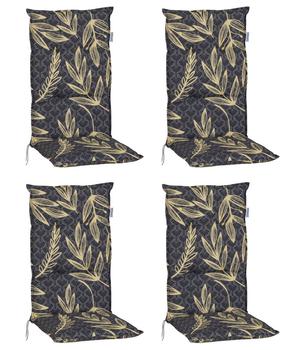 beo Hochlehnerauflage, grau/gold, 4er-Set