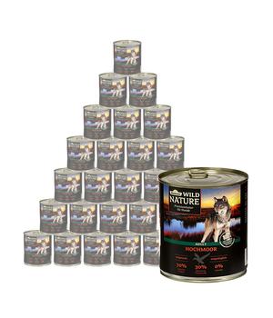Dehner Wild Nature Nassfutter für Hunde Hochmoor Adult, Ente