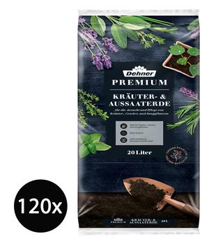 Dehner Premium Kräuter- & Aussaaterde, 120 x 20 Liter