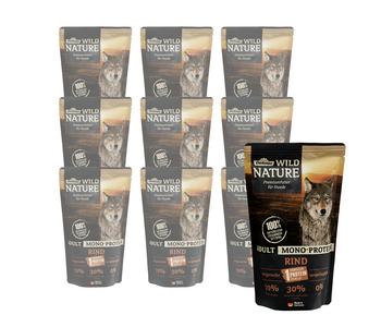 Dehner Wild Nature Nassfutter für Hunde Mono-Protein Adult, Rind